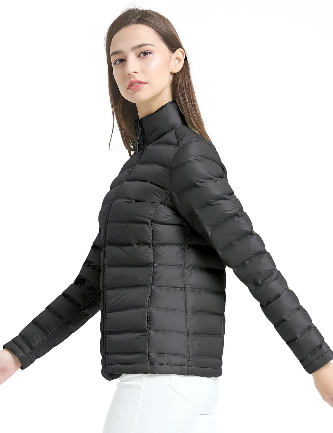 Packable Ultralight Quilted Down Puffer Coat L1317