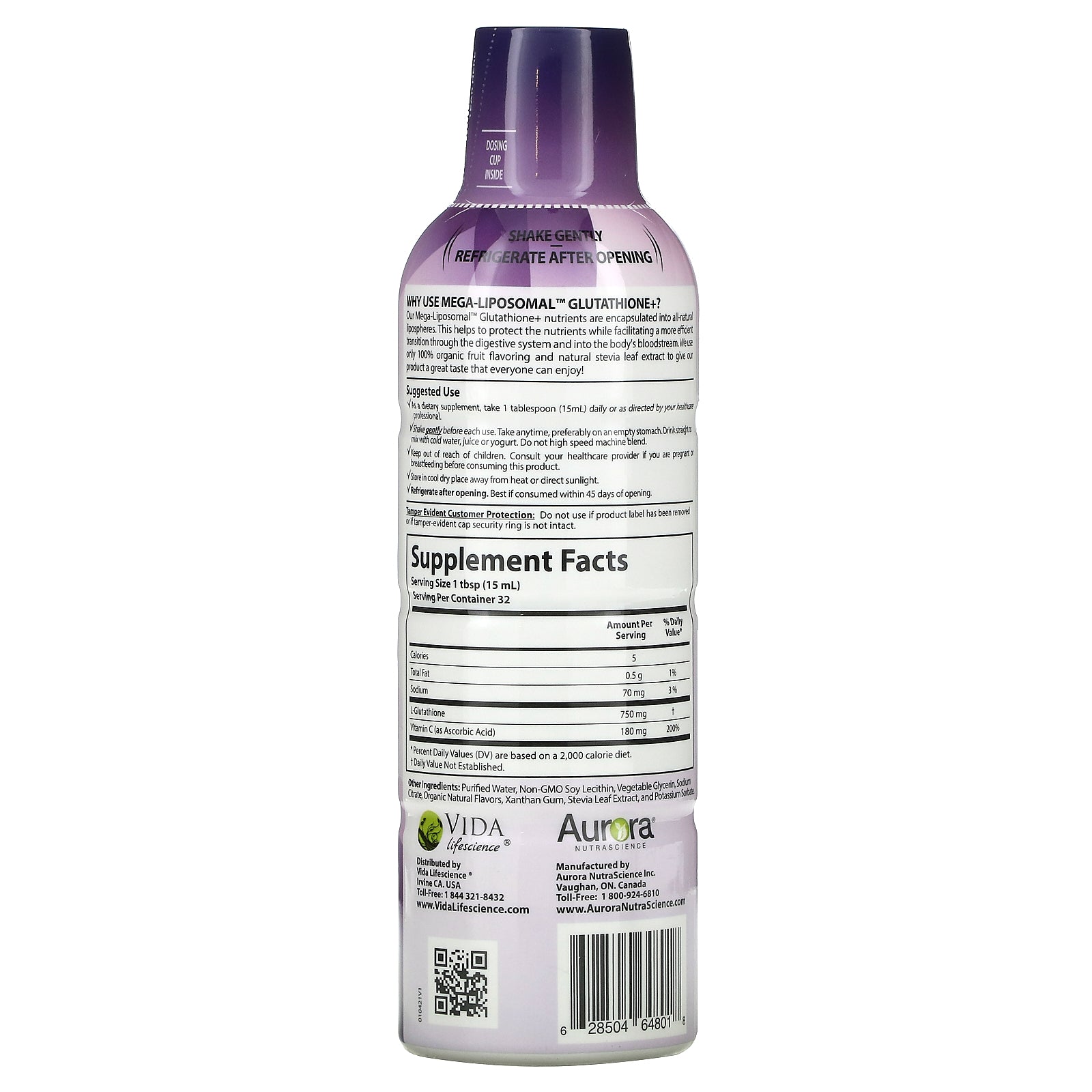 16 fl. oz. Glutathione + Vitamin C X6919