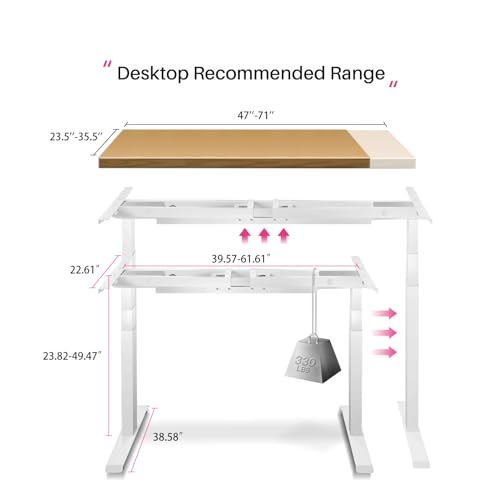 Dual Motor Electric Adjustable Standing Desk Frame S53370