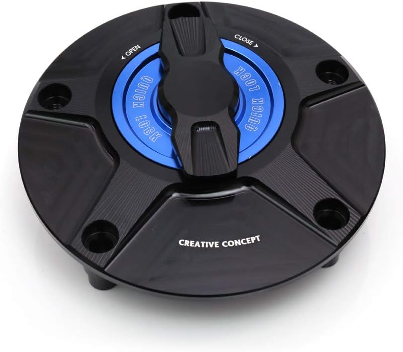 Black Blue CNC Quick Lock Fuel Cap Q8956