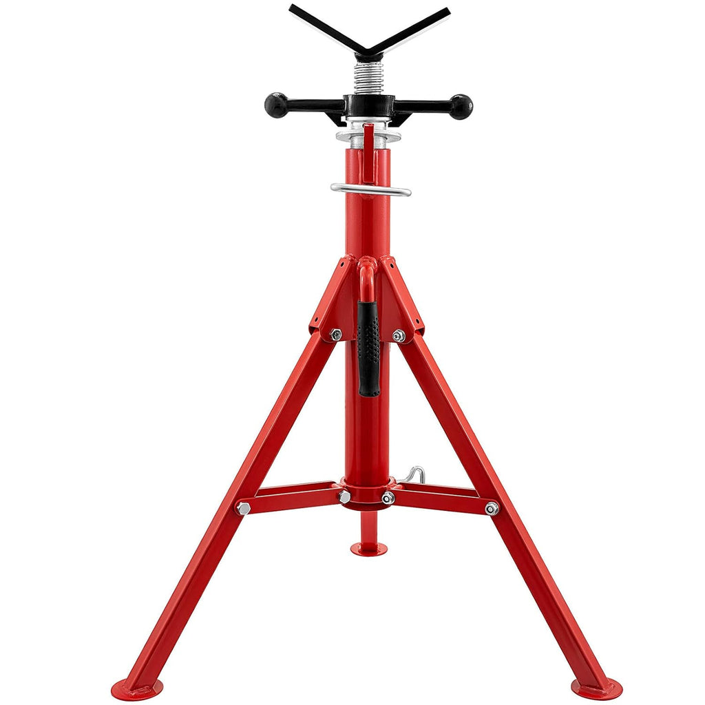 V Head Pipe Stand, Adjustable Height 24-42, 2500 lb. Load Capacity, Carbon Steel N180