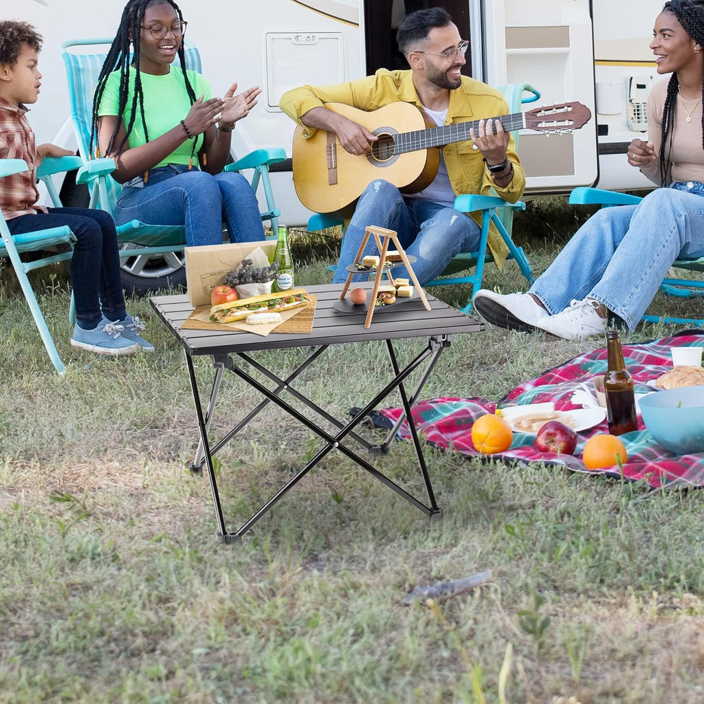 Folding Table 4 Foot Aluminum Alloy Camping Portable Table X399054