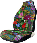 Cartoon Mushroom Art Car Seat Cover Full Set of 2 Vehicle Seat Protector E2990