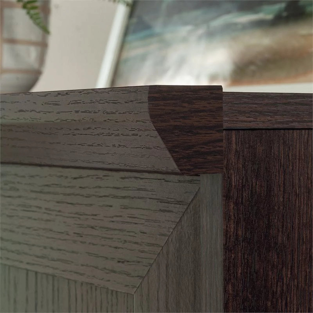 Contemporary Engineered Wood Wardrobe Armoire V93279