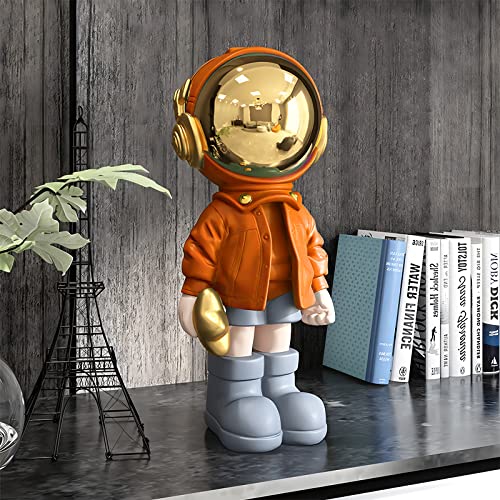 Blue Polyresin Astronaut Statue L95557