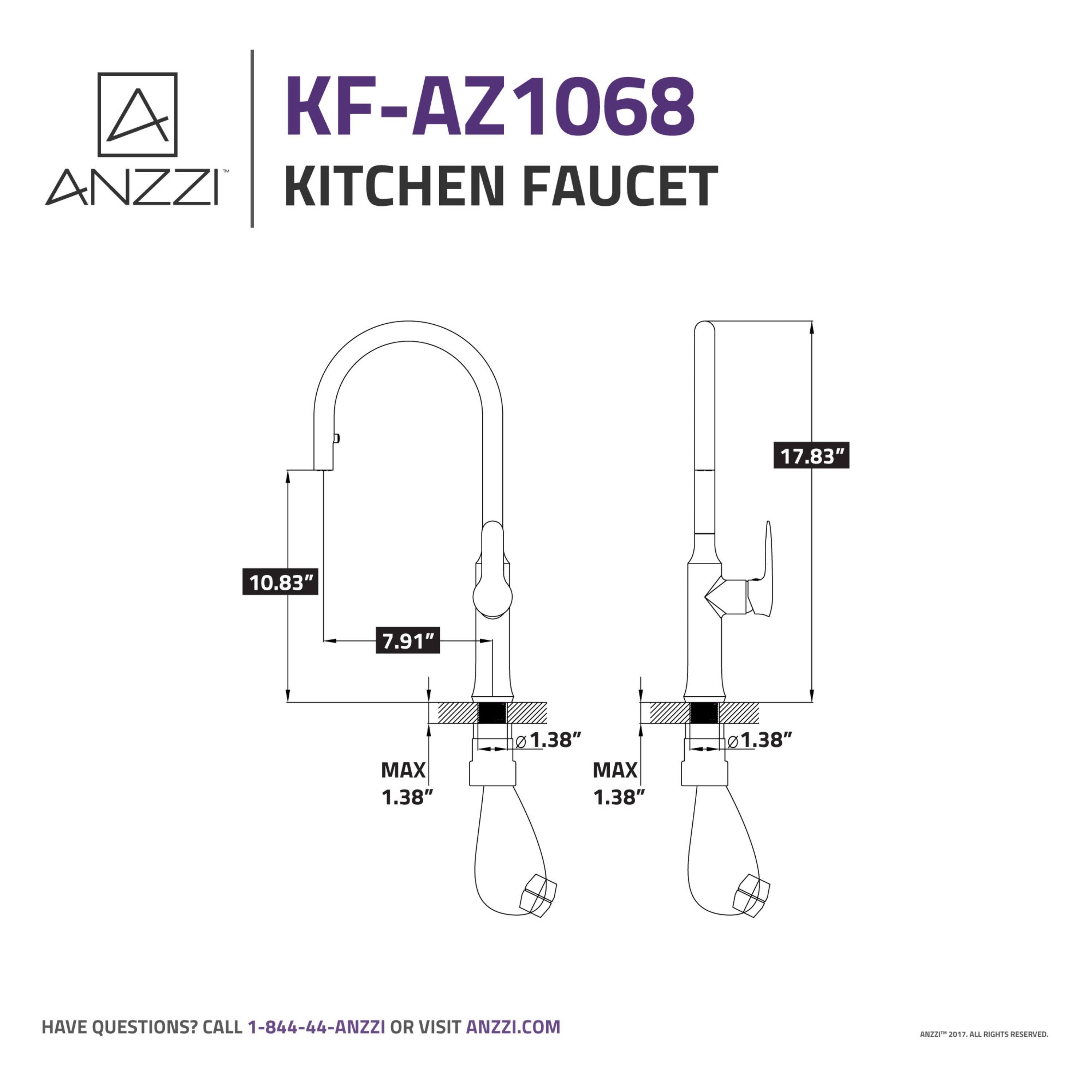 Brushed Nickel Single Handle Pull-Down Kitchen Faucet W975800