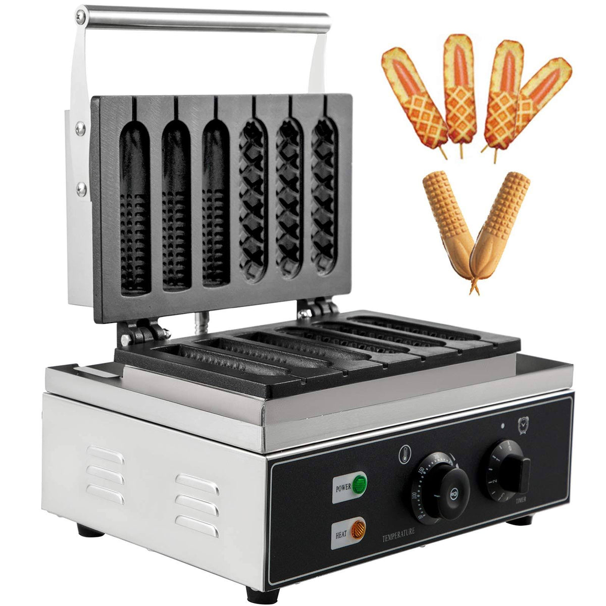 Electric French Waffle Dog Maker Corn Dog Baker O3871