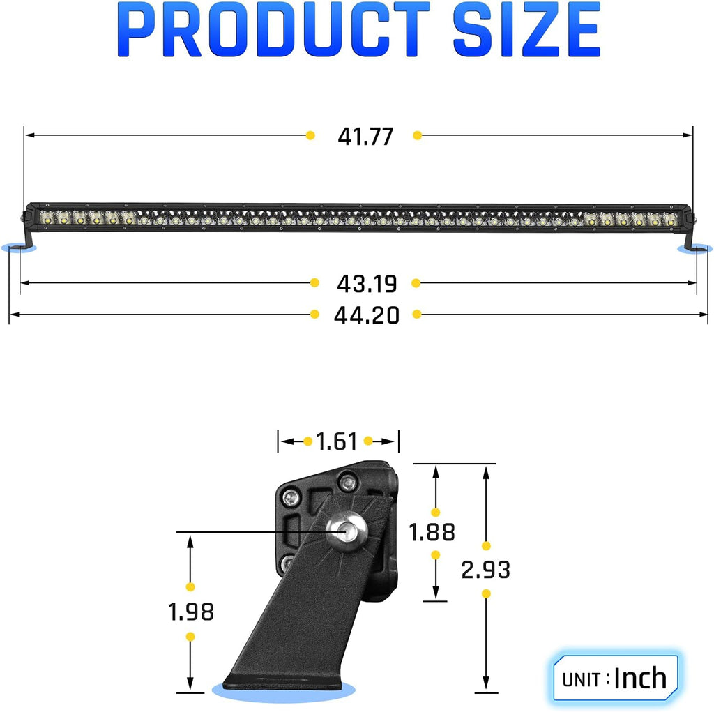 42Inch 240w Single Row Flood Spot Combo LED Light Bar L2140