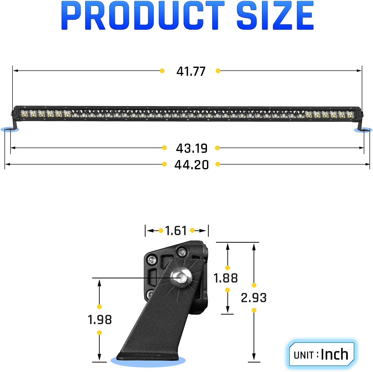 42Inch 240w Single Row Flood Spot Combo LED Light Bar L2140