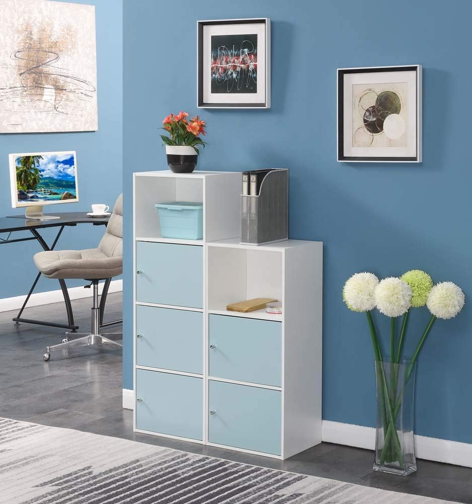 3 Door Cabinet, White/Sea Foam S9743