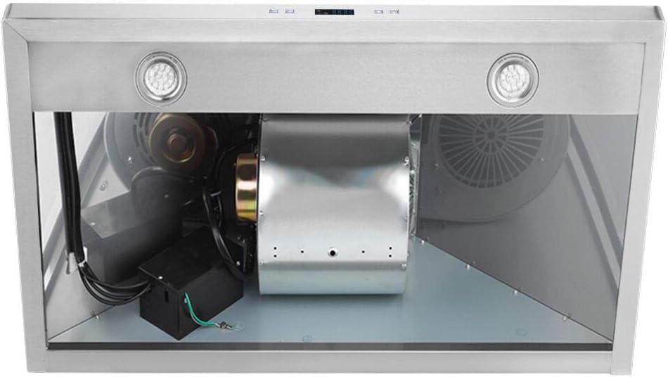 30 Range Hood Wall Mounted Brushed Stainless Steel Vent 900CFM N49202