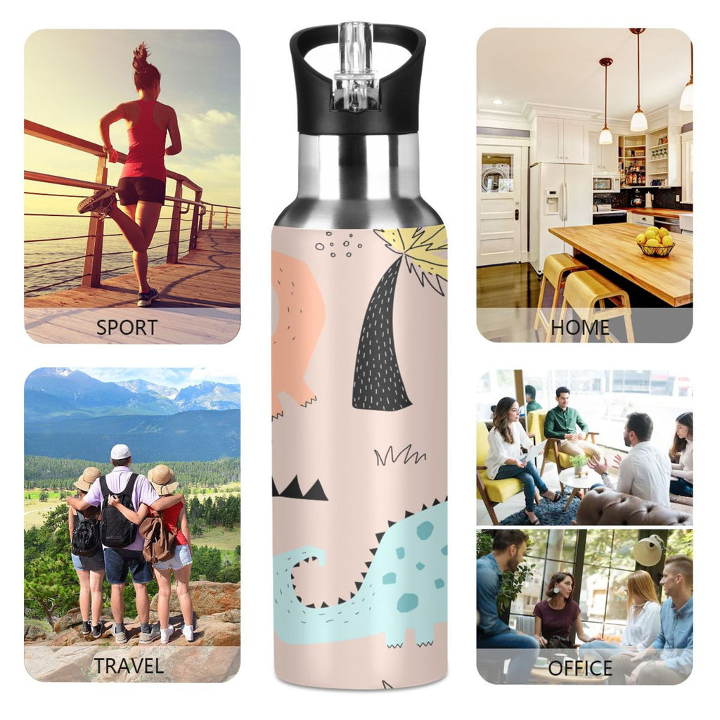 Blue Stainless Steel Vacuum Insulated Water Bottle with Straw Lid 20 OZ S28978