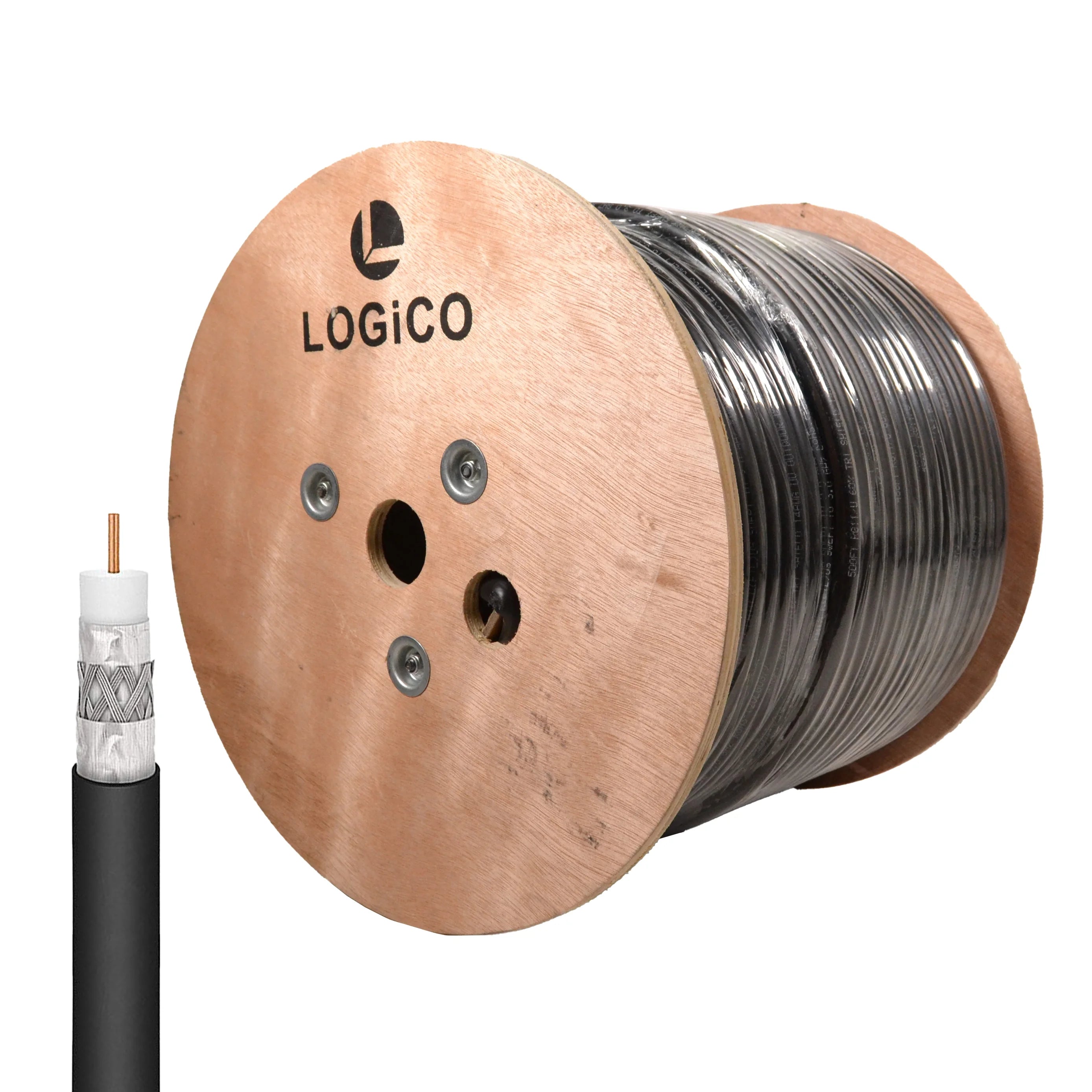 1000ft Black Outdoor Direct Burial Coaxial Cable T274987
