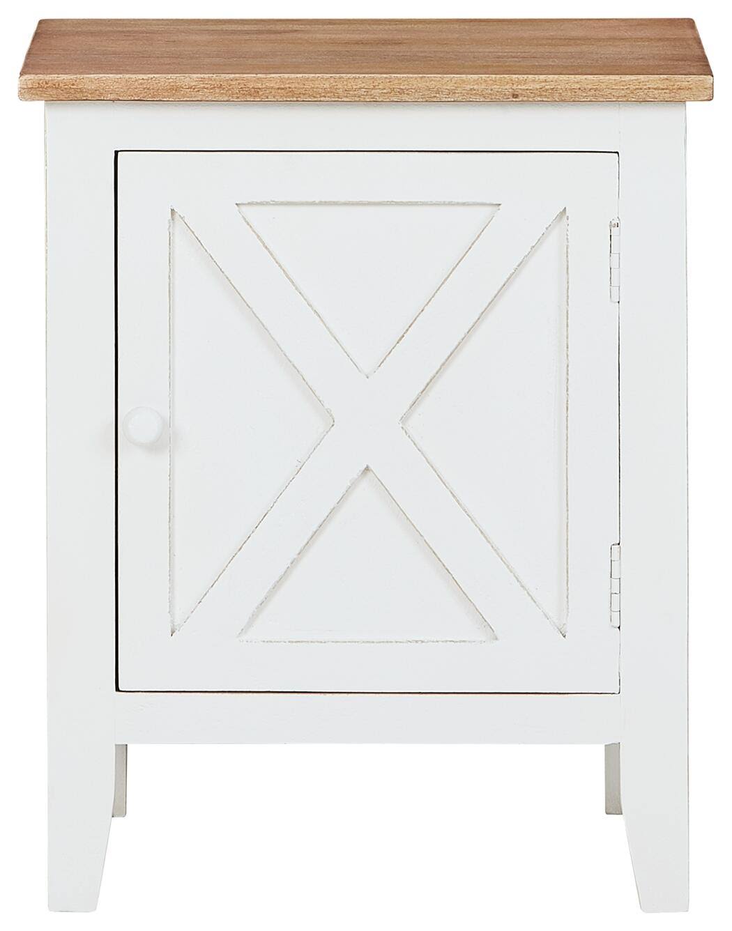 White and Brown Accent Cabinet C46646