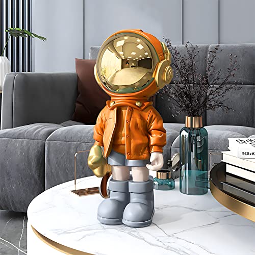 Blue Polyresin Astronaut Statue L95557