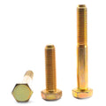 1/4x22-20 x 7/8x22 Coarse Thread Grade 8 Hex Cap Screw Alloy Steel Yellow Zinc Plated X827