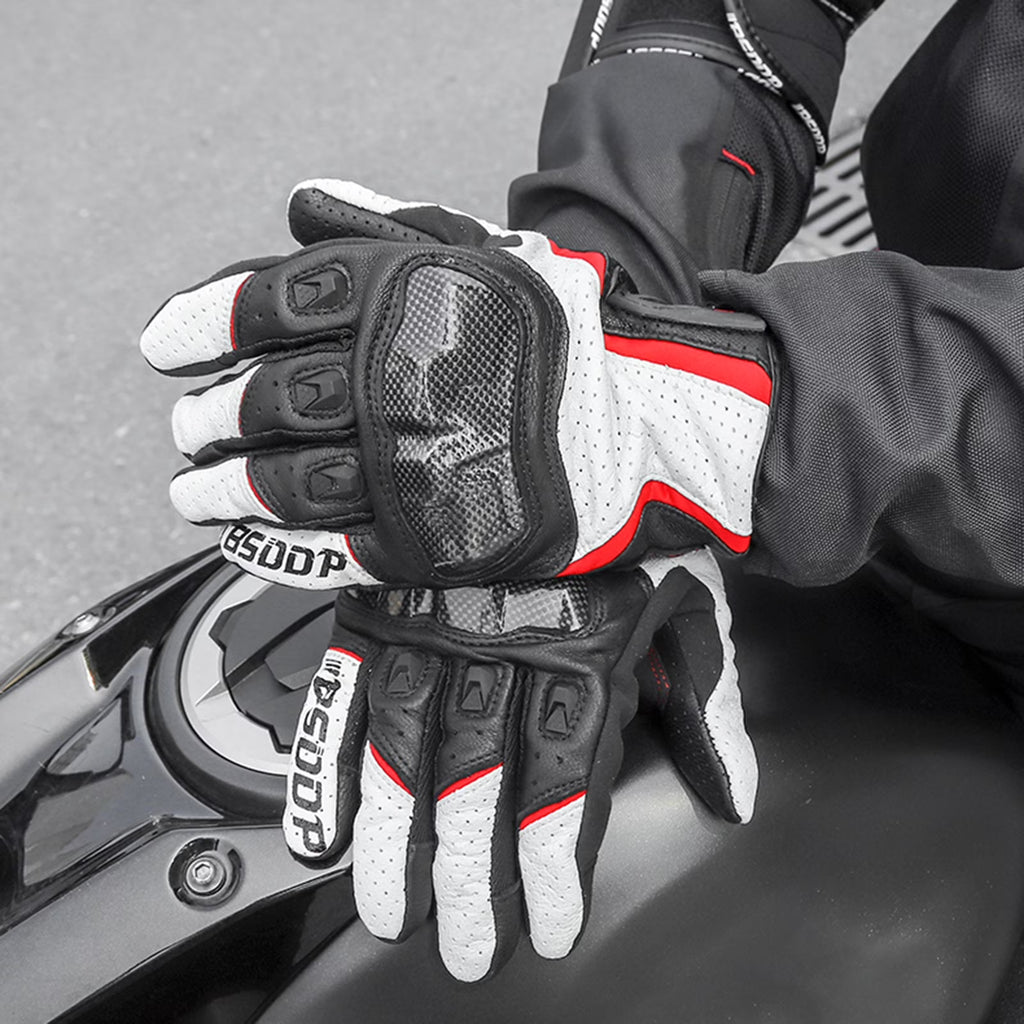 Carbon Fiber Knuckle Motorcycle Gloves Y1469