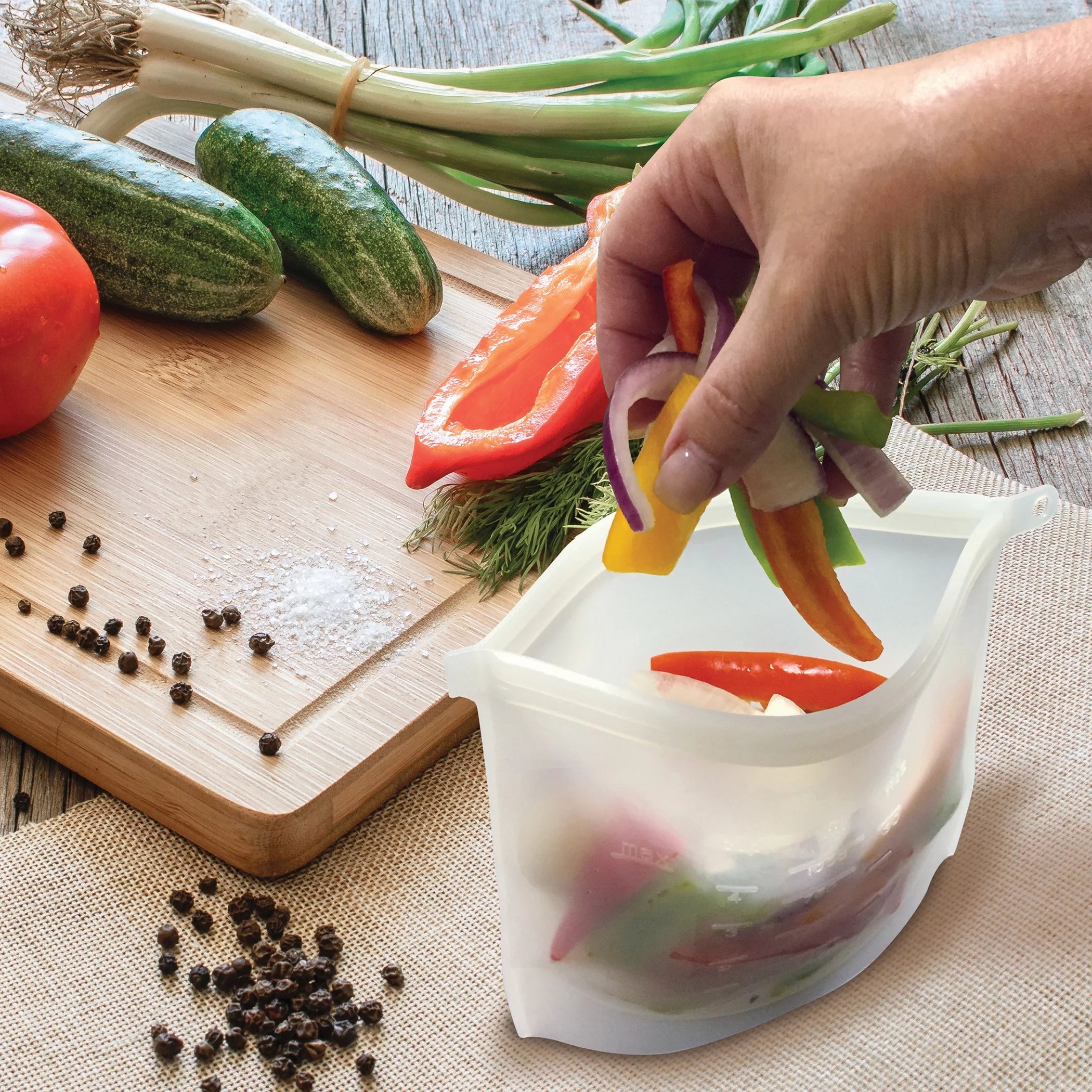 Silicone Reusable Food Storage Bags Set of 6 M463