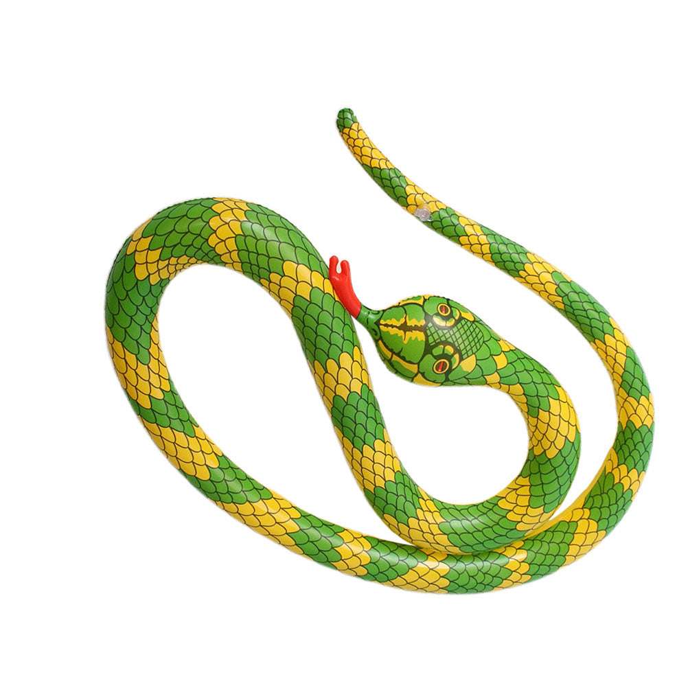 Yellow Inflatable Snake Model Toy S4373