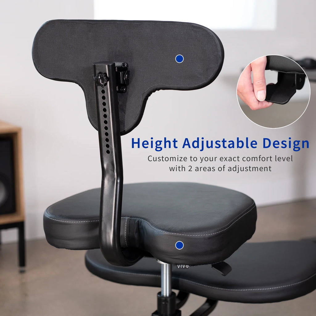 Black Ergonomic Cross Legged Swivel Chair P261