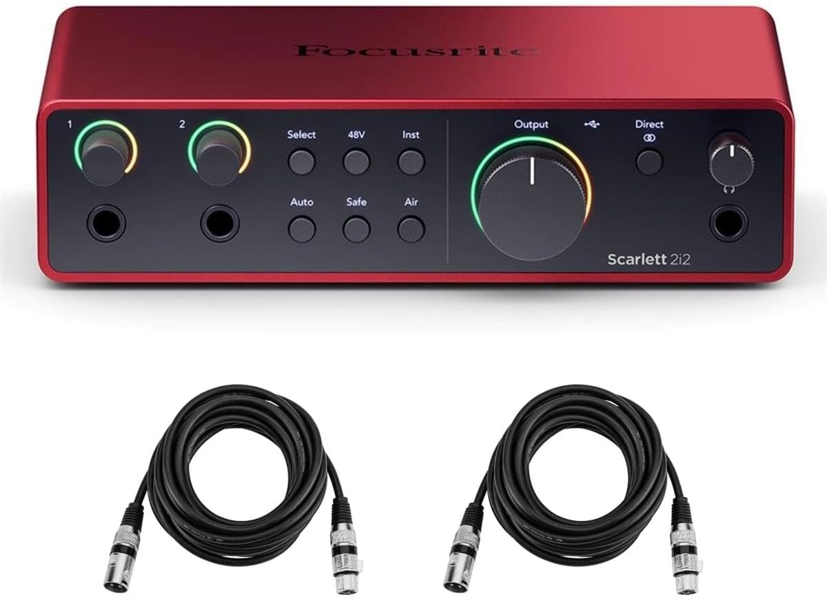 2x2 USB Audio Interface Bundle with 2 XLR Cables P948158