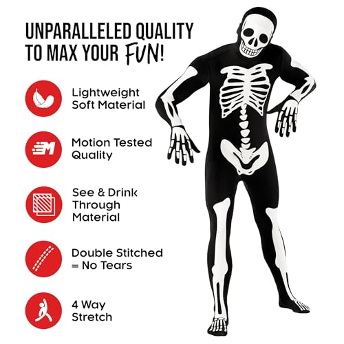 Skeleton Costume Glow in Dark P656413