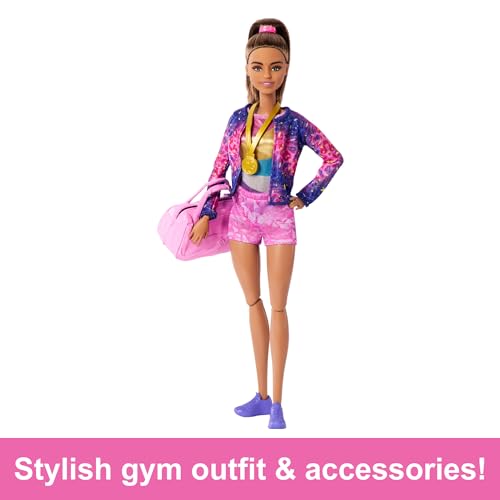 Blonde Gymnast Fashion Doll Playset with Balance Beam U589