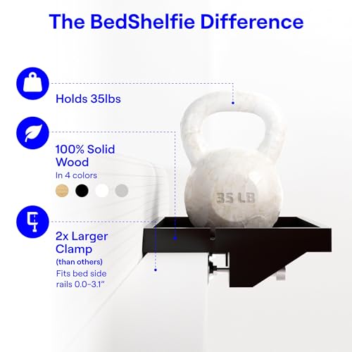 Minimalist Black Wood Bedside Shelf F756530