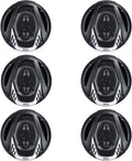 6.5" 4-Way Car Audio Coaxial Speakers, Black (6 Speakers) Q390
