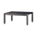 Frosted Glass Shelf with Black Poles M332