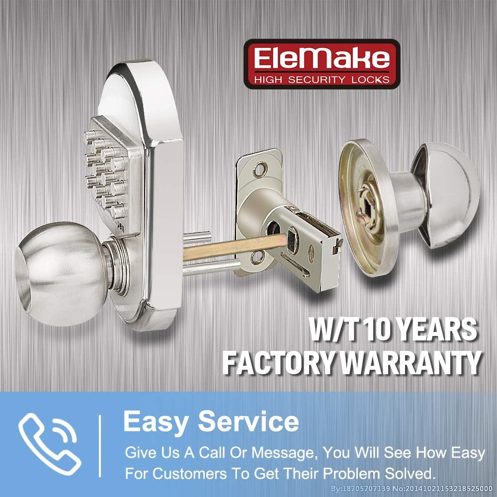 Keyless Entry Deadbolt Stainless Steel Digital Code Keypad Door Knob Weatherproof Pack of 2 U250