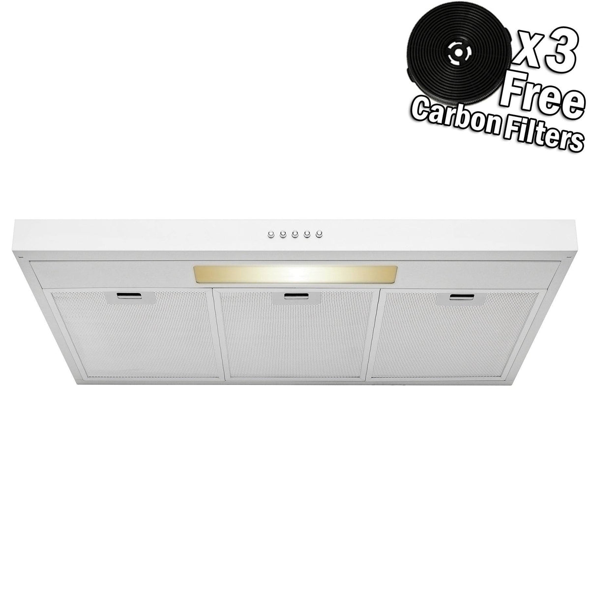 36x22 Under Cabinet White Stainless Steel Kitchen Range Hood V151