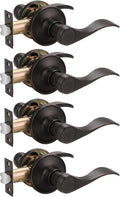 Oil Rubbed Bronze Passage Door Lever Handles 3 Pack X301361