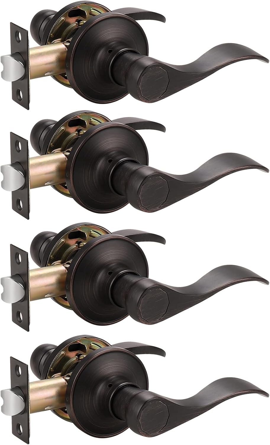 Oil Rubbed Bronze Passage Door Lever Handles 3 Pack X301361