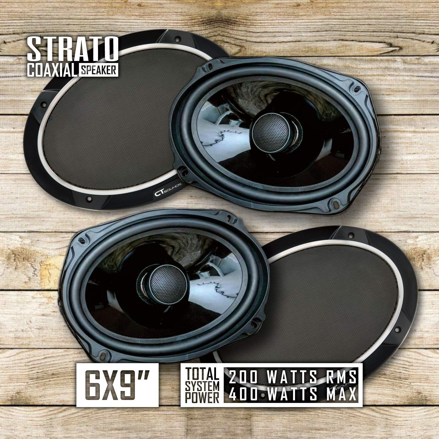 6x9” 320 Watt 2-Way Weatherproof Coaxial Car Speakers A68620