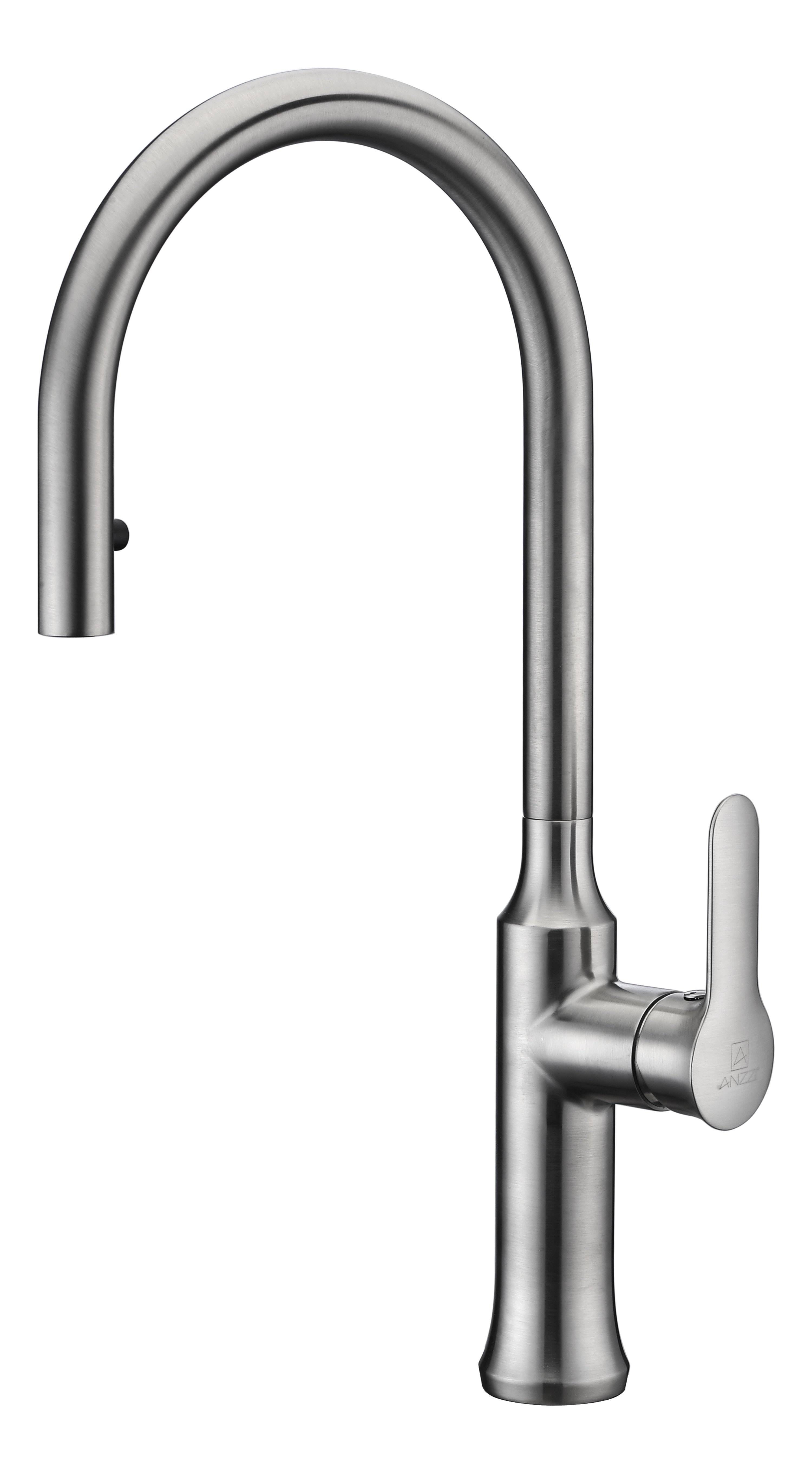 Brushed Nickel Single Handle Pull-Down Kitchen Faucet W975800