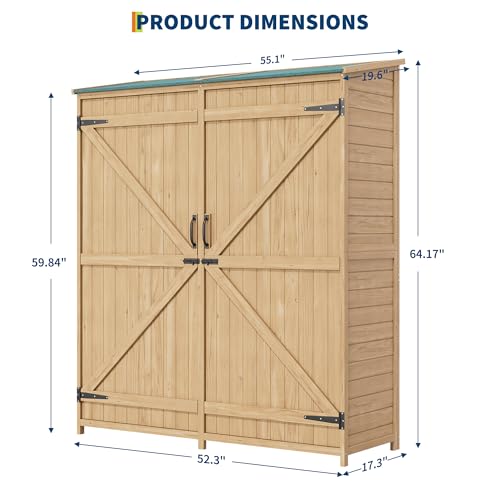 33.52 CU.FT Outdoor Storage Shed with Waterproof Asphalt Roof C3619