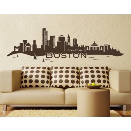 Violet 59in x 18in Cityscape Wall Decal G458