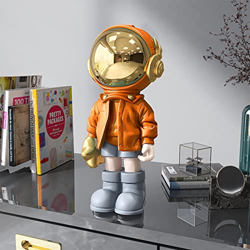 Blue Polyresin Astronaut Statue L95557