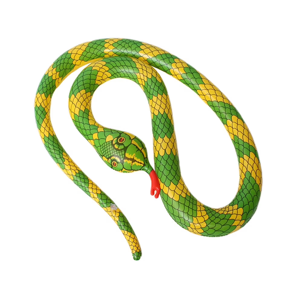 Yellow Inflatable Snake Model Toy S4373