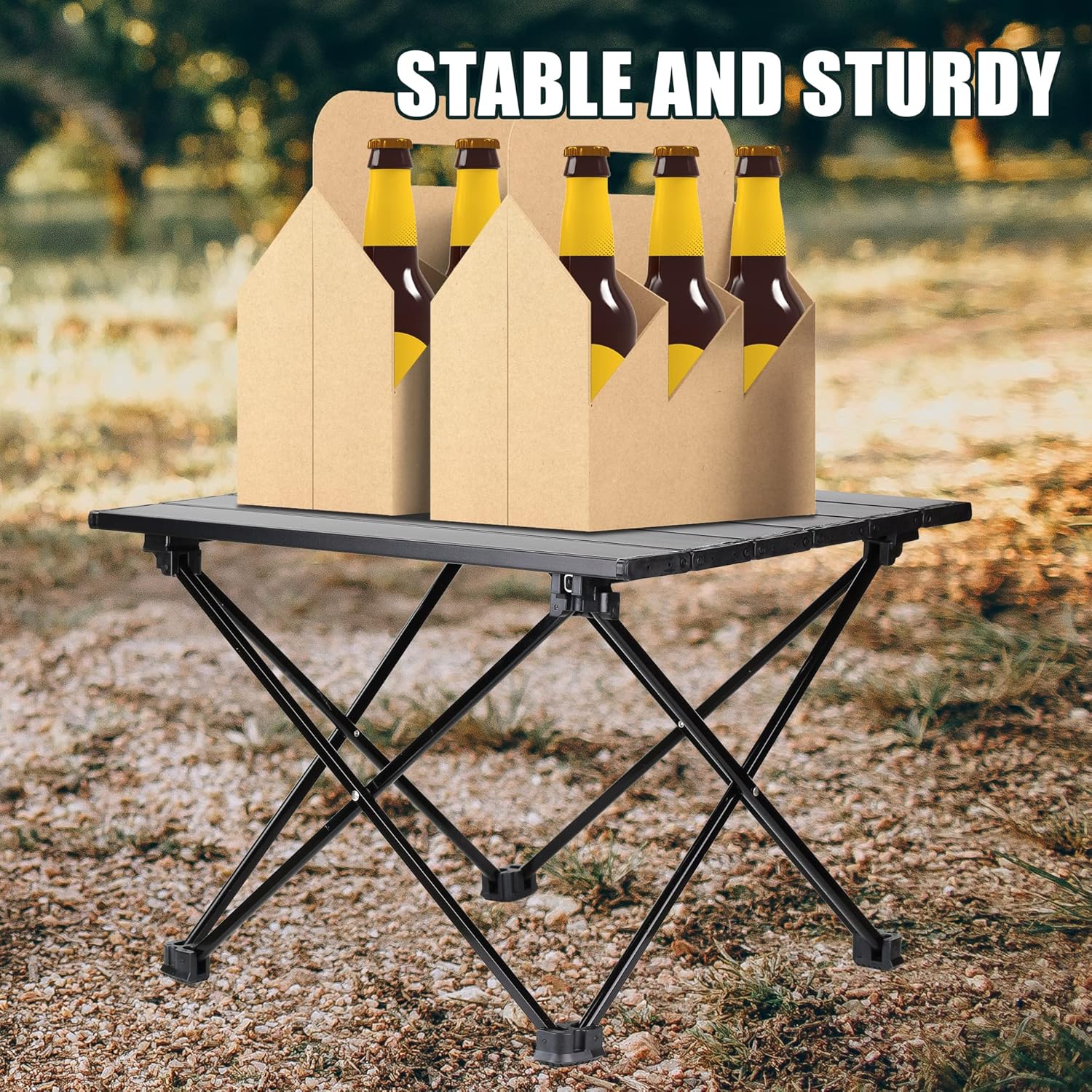Folding Table 4 Foot Aluminum Alloy Camping Portable Table X399054