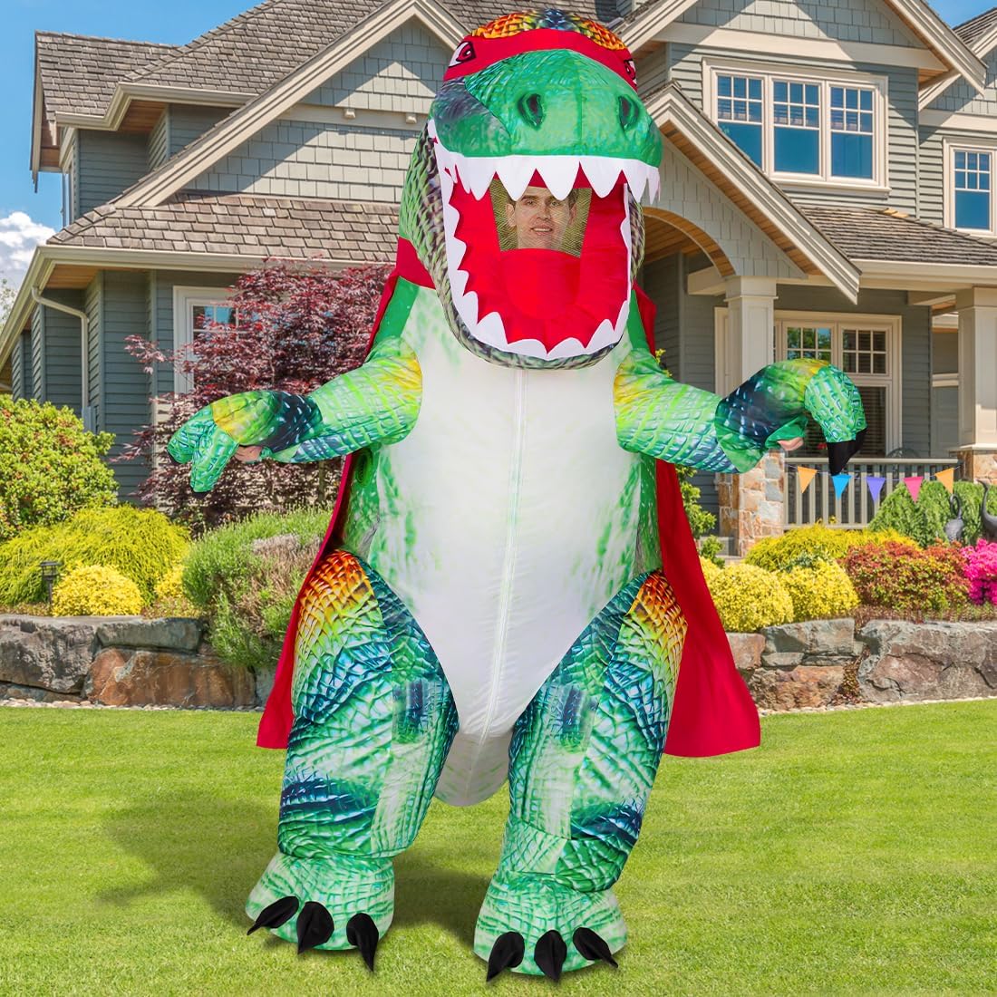 Inflatable Dinosaur Costume Green Y1453