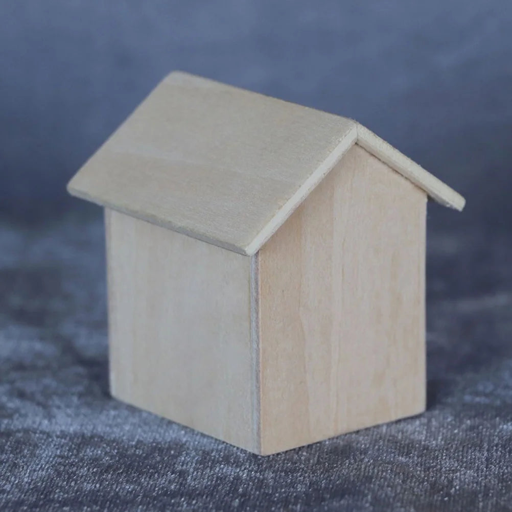 Miniature House Model Wood Ornament K61903