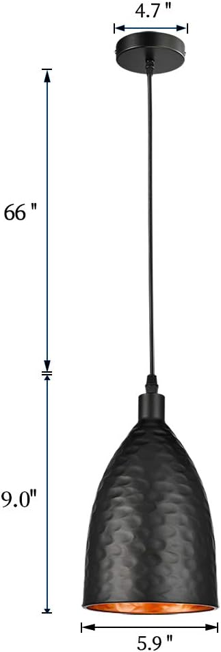 Black Metal Pendant Light N568776