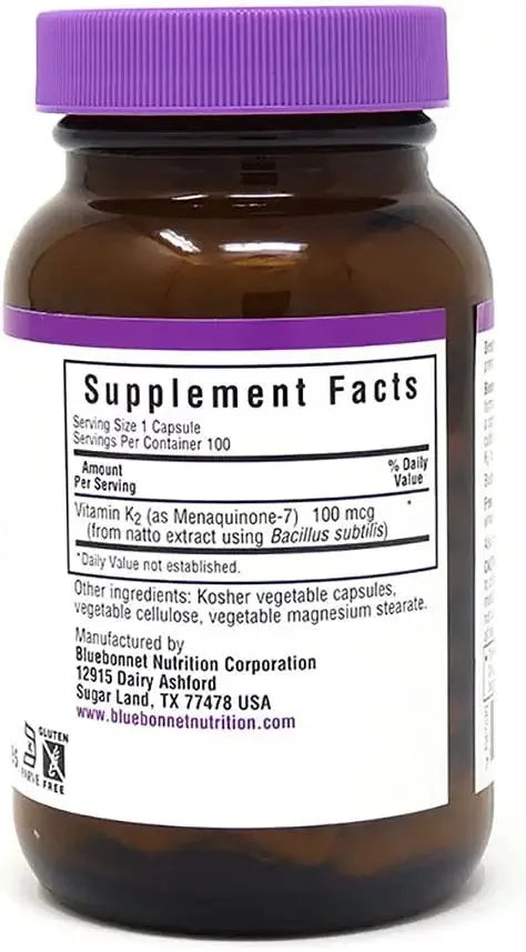 100 Count Vitamin K2 Vegetarian Capsules C291324