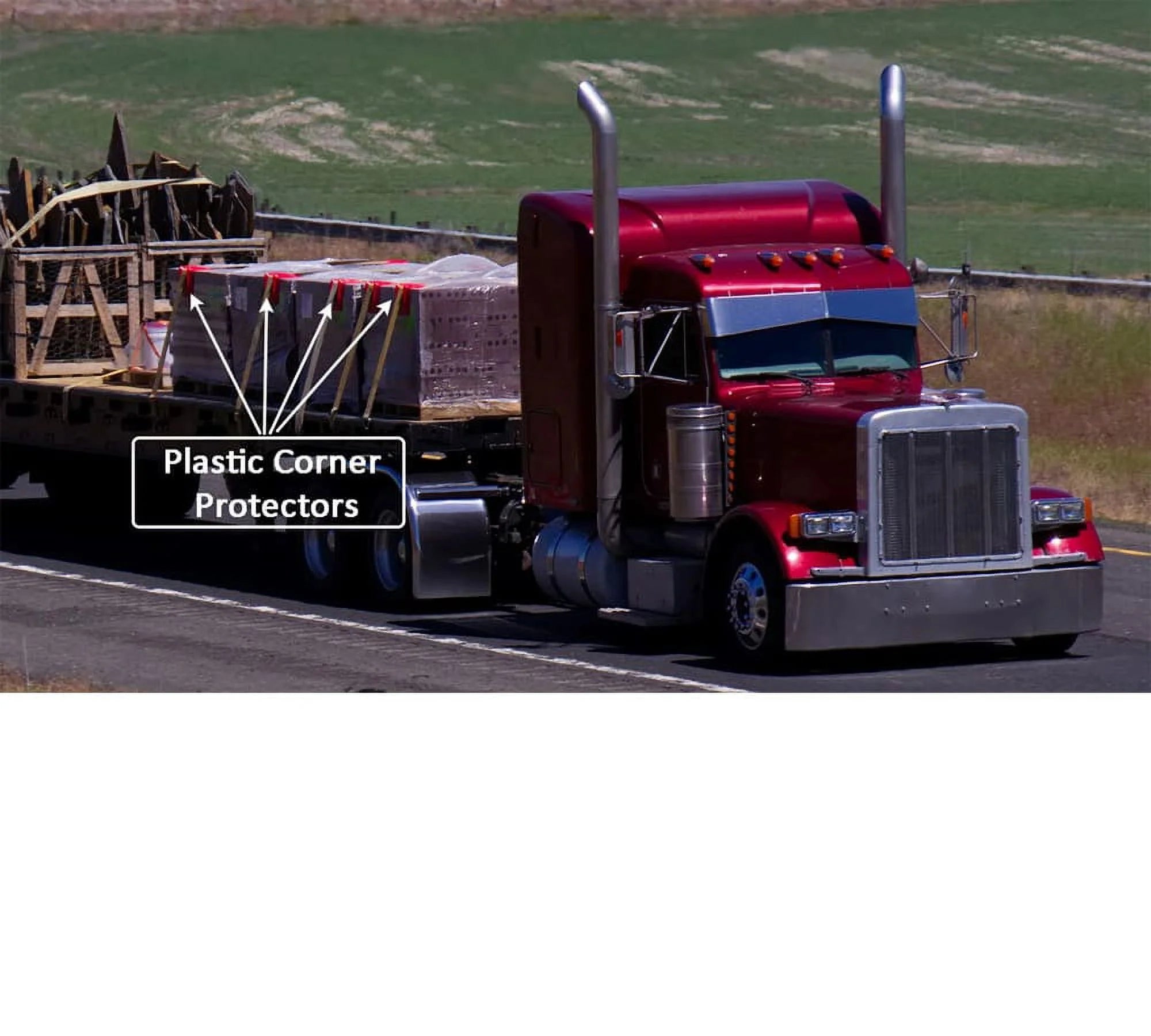 Blue 8" x 12" V Edge Protectors Flatbed W229978