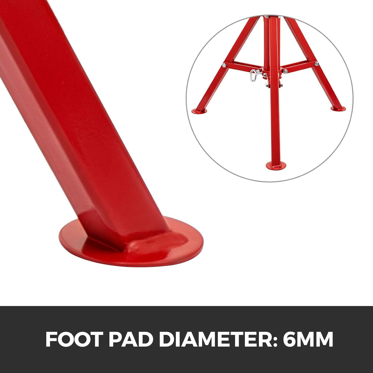 V Head Pipe Stand, Adjustable Height 24-42, 2500 lb. Load Capacity, Carbon Steel N180