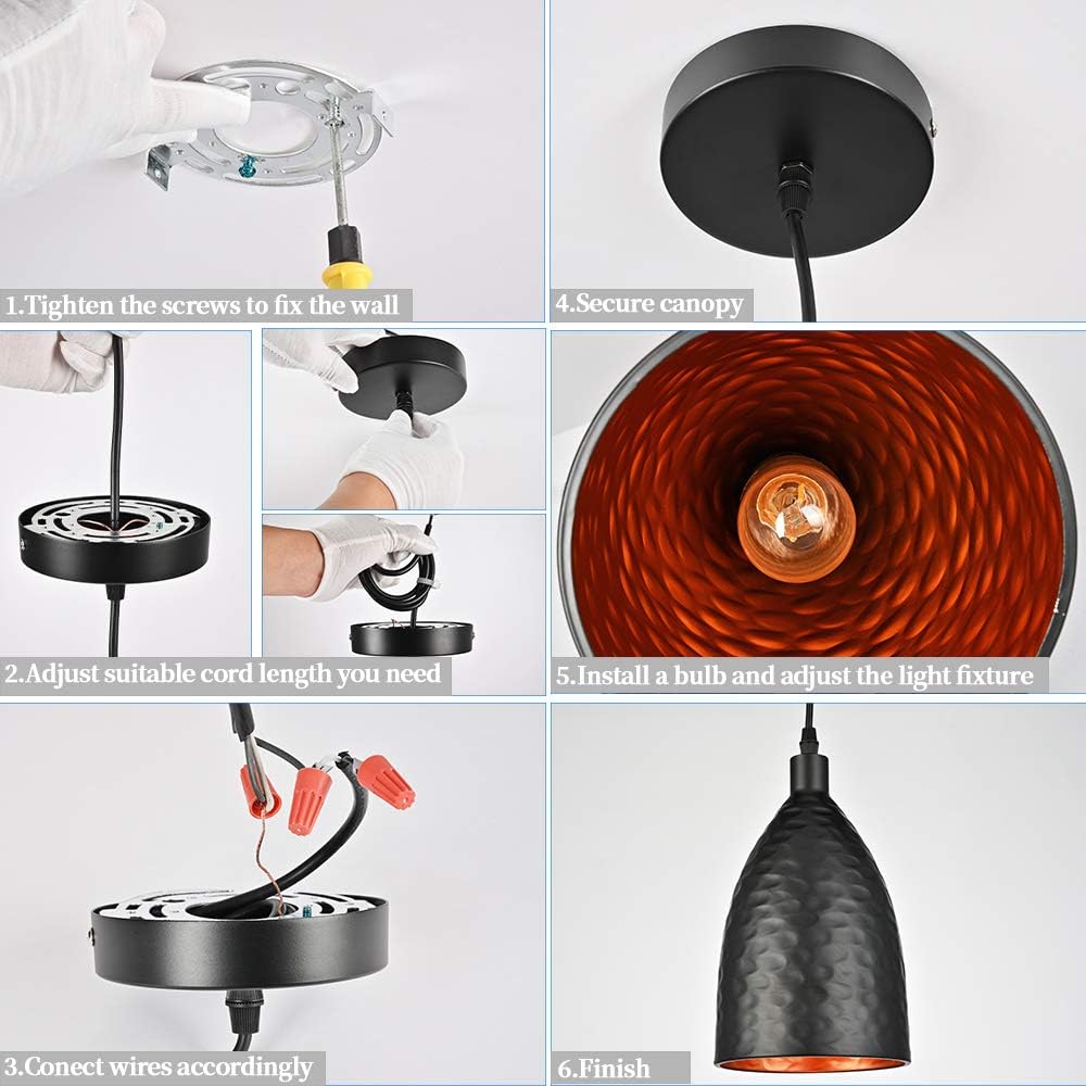 Black Metal Pendant Light N568776