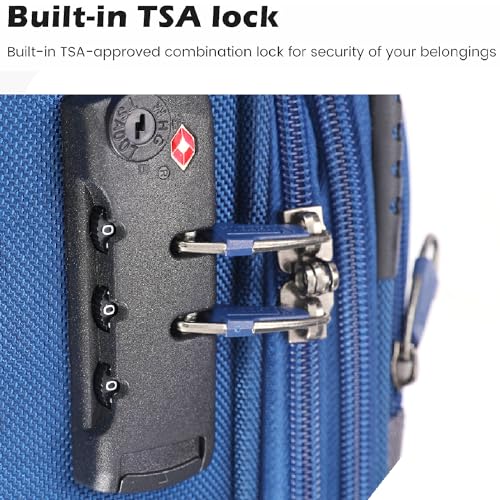 3pcs Softside Luggage Set with Spinner Wheels and TSA Lock J594031