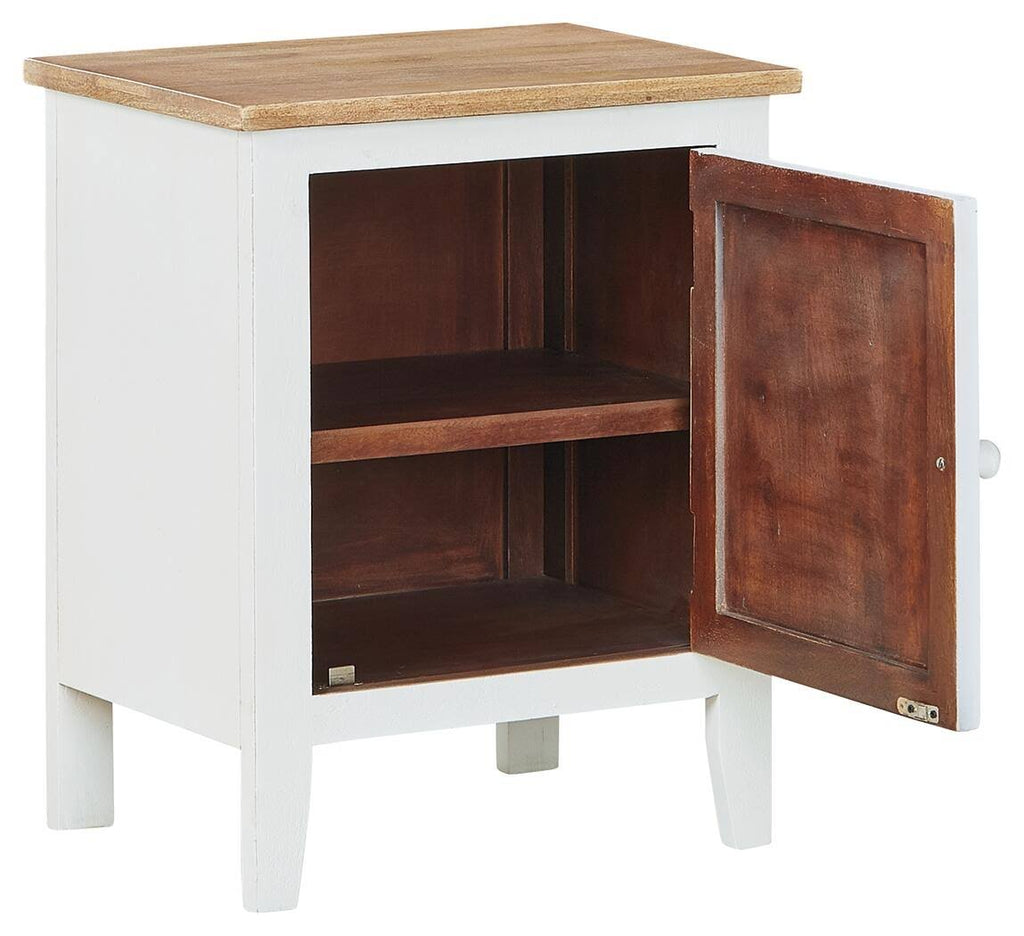 White and Brown Accent Cabinet C46646